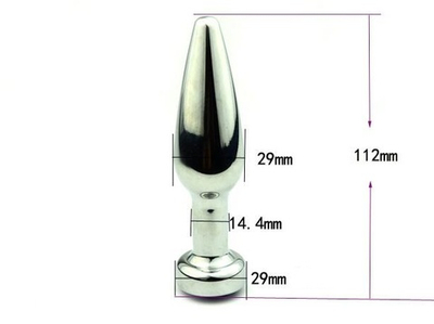 Пробка металл серебро с фиолетовым стразом 11,2х2,9см 47437-5MM