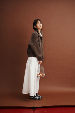 Юбка с кокеткой из хлопкового шитья "Цветы"