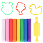 Пластилин Deli "DOUGH IT!" 8 цветов, 100 гр., формы+скалка, блистер с европодвесом