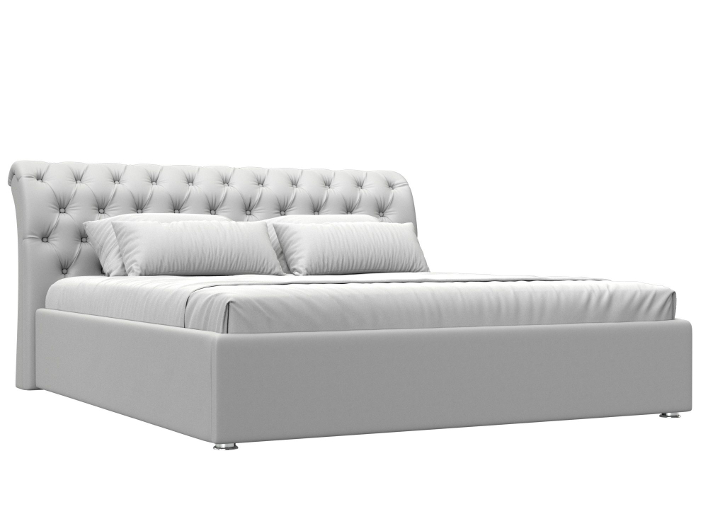 Кровать интерьерная Сицилия 180, Белый, Экокожа, 120873