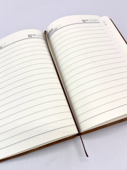 Блокнот 128 л А5 линейка мельница св.коричневый (7675-3)