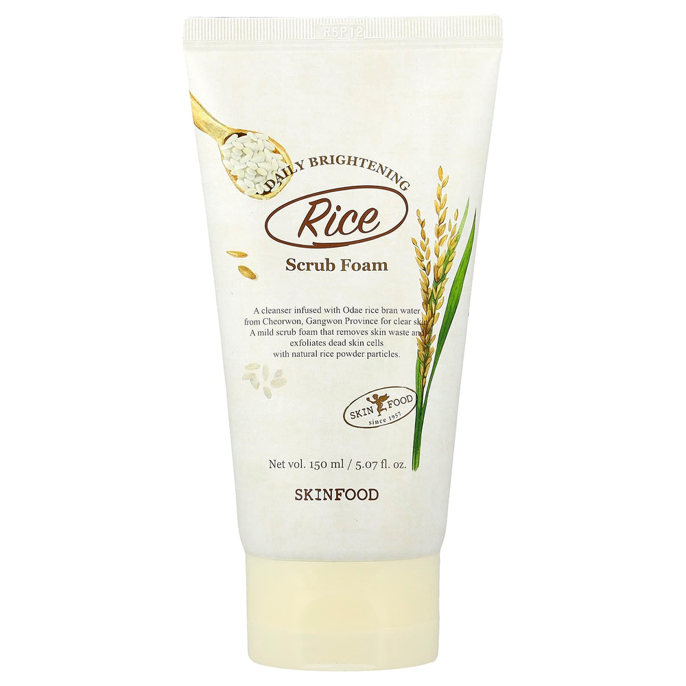SKINFOOD, Осветляющий скраб для ежедневного применения с рисом, 150 мл (5,07 жидк. унц.)