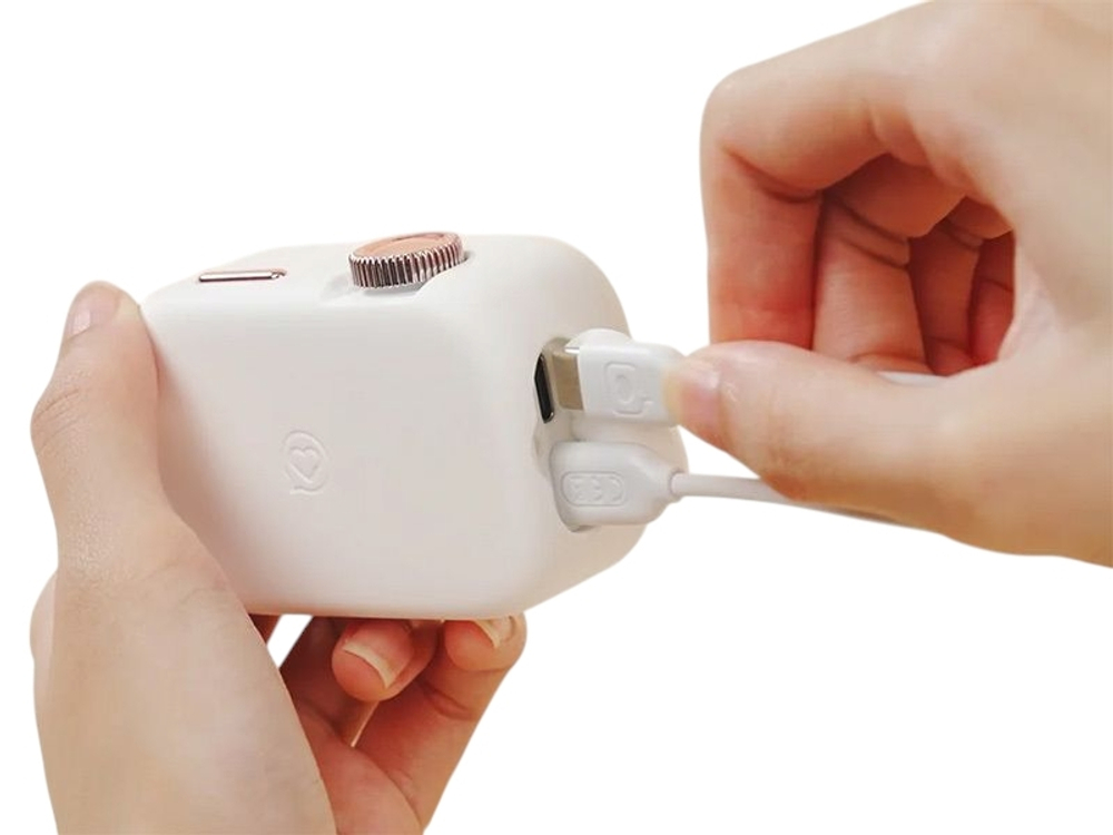 Белый вибростимулятор с вакуумом в форме фотоаппарата BeYourLover Alberta VX007H