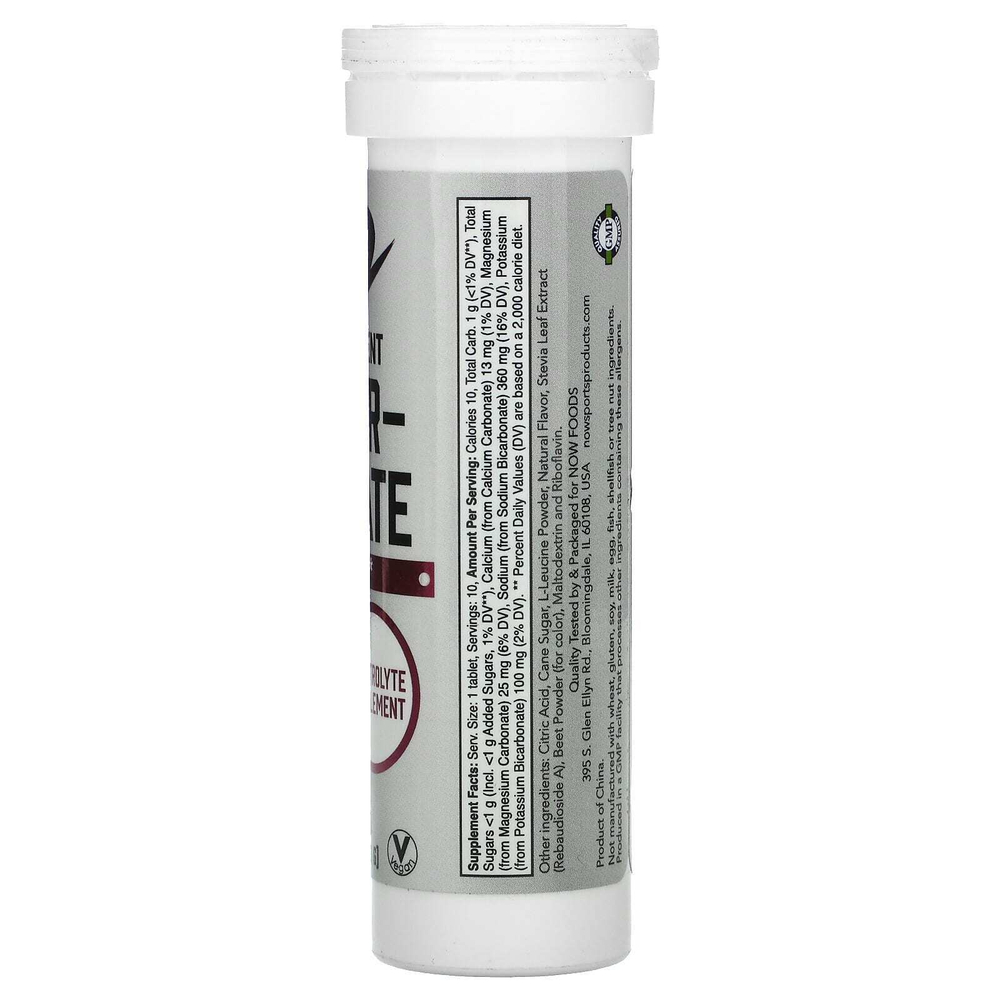 NOW Foods, Sports, Effer-Hydrate, восстановление, апельсин и клубника, 10 таблеток, 51 г (1,8 унции)