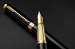 Перьевая ручка Parker "Ingenuity Black GT" перо: F, цвет чернил: blue/black, в подарочной упаковке.