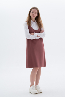 Трикотажный сарафан 3514АЕ, кирпичный #234Ке083514АЕ