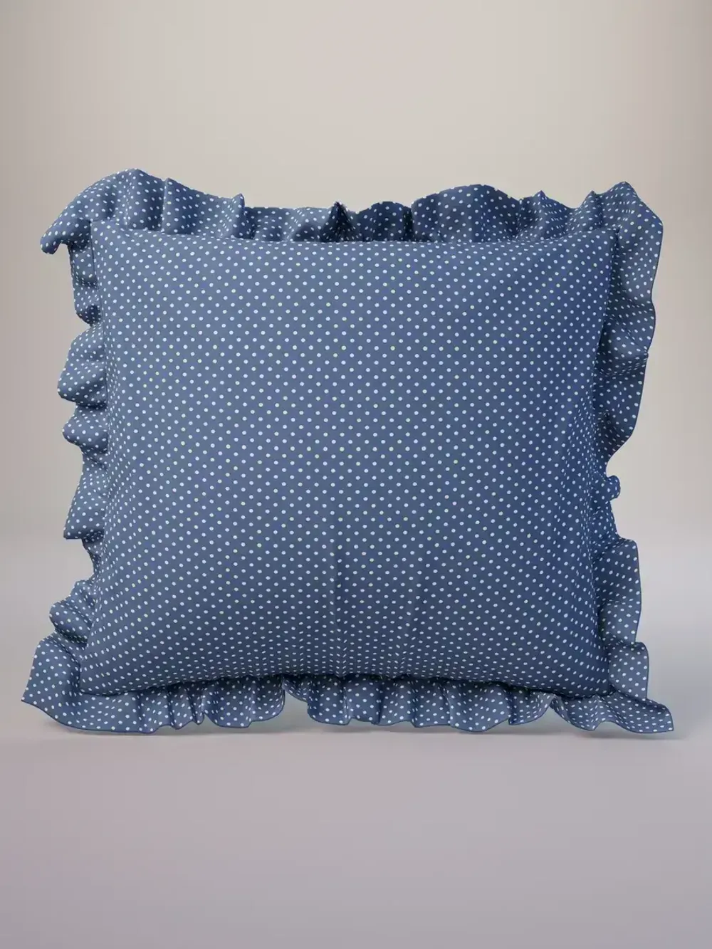 Декоративная наволочка с рюшами, оборками "Небо" 70х70 см, 1 шт, без молнии