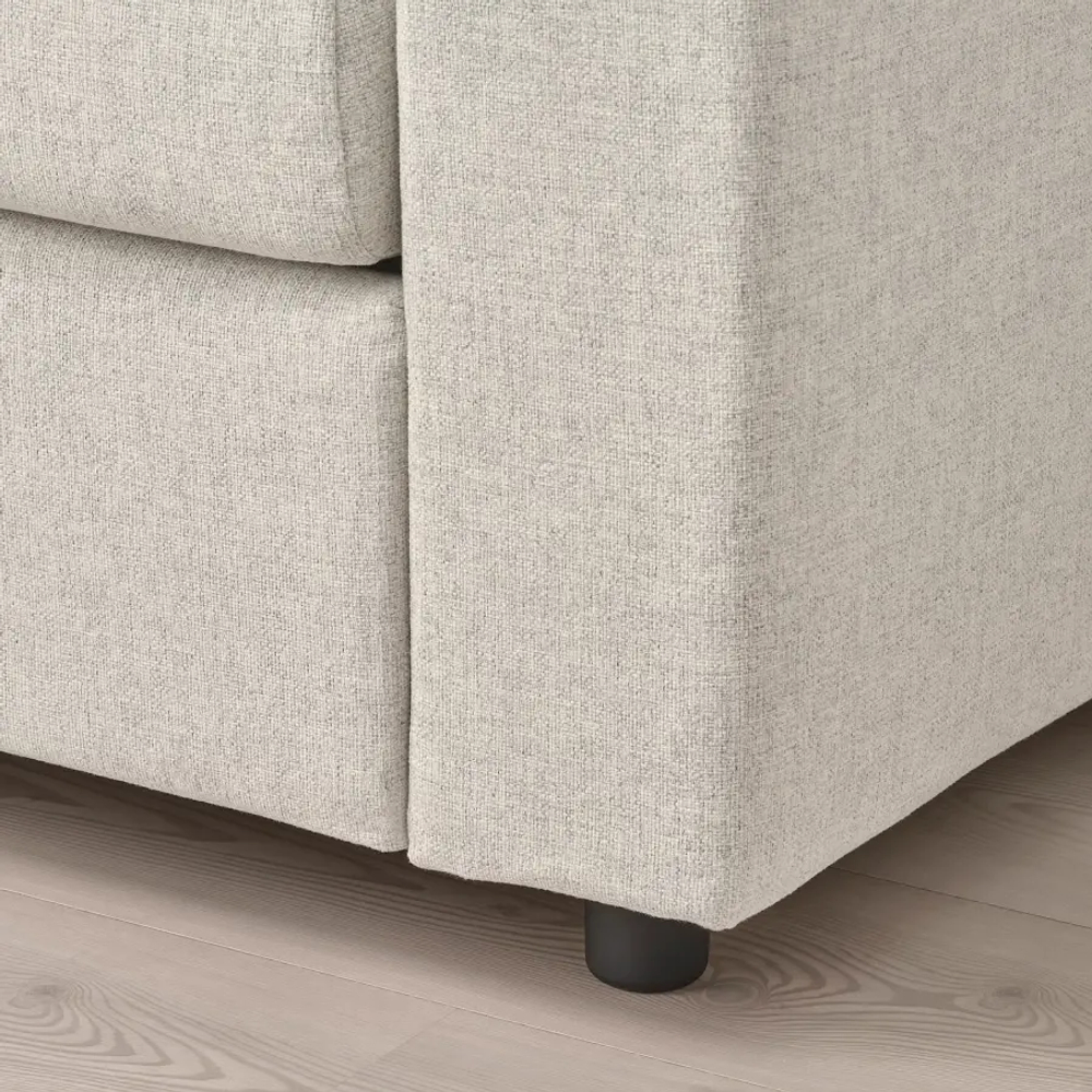 Угловой 4-местный диван с шезлонгом - IKEA VIMLE/ВИМЛЕ ИКЕА, 322х164х68 см, бежевый