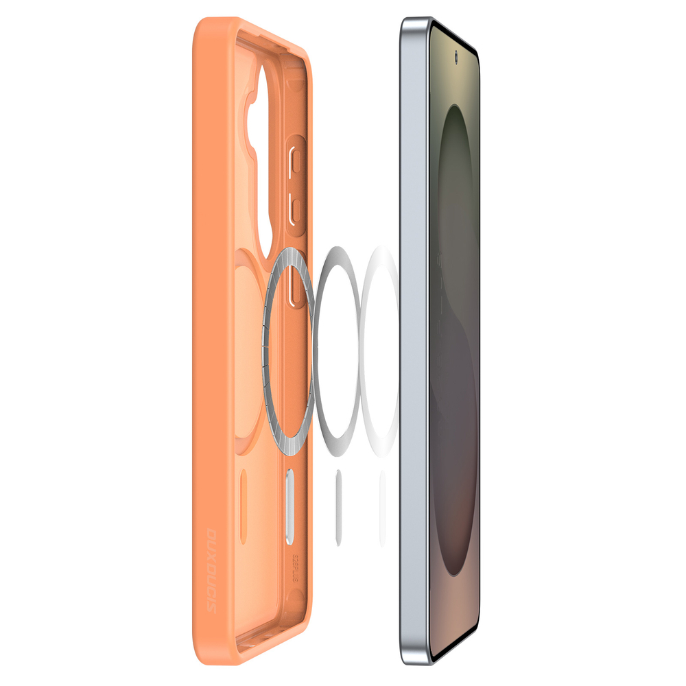 Чехол оранжевого цвета с MagSafe для Samsung Galaxy S26, серия Yind Series от Dux Ducis