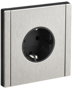 FORTE&PIANO Розетка 1-местная с заземлением без защитных шторок винтовое крепление 16А FP716M металл никель IEK