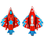 Шар Фольгированный Набор 2 шт Истребитель сине-красный (Красный)