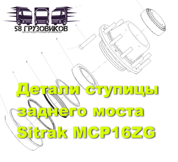 Детали ступицы заднего моста MCP16