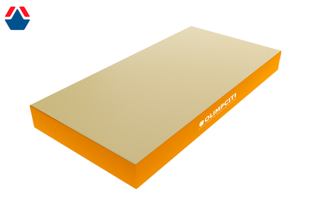 Мат спортивный 1000х500х60 мм (вин.кожа) ОРАНЖЕВО-БЕЖЕВЫЙ