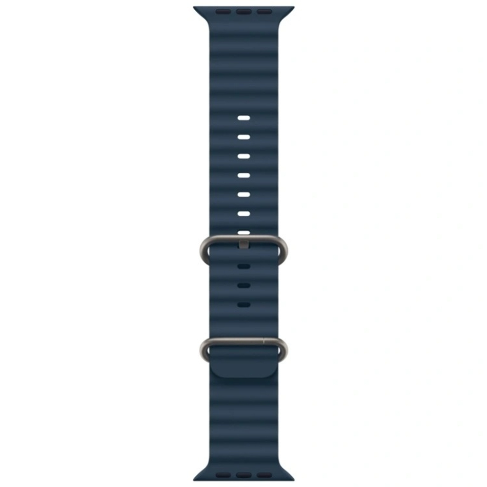Apple Watch Ultra 2 GPS+Cellular 49mm, Natural Titanium, Navy Ocean Band, One Size 130–200mm (MX4D3)