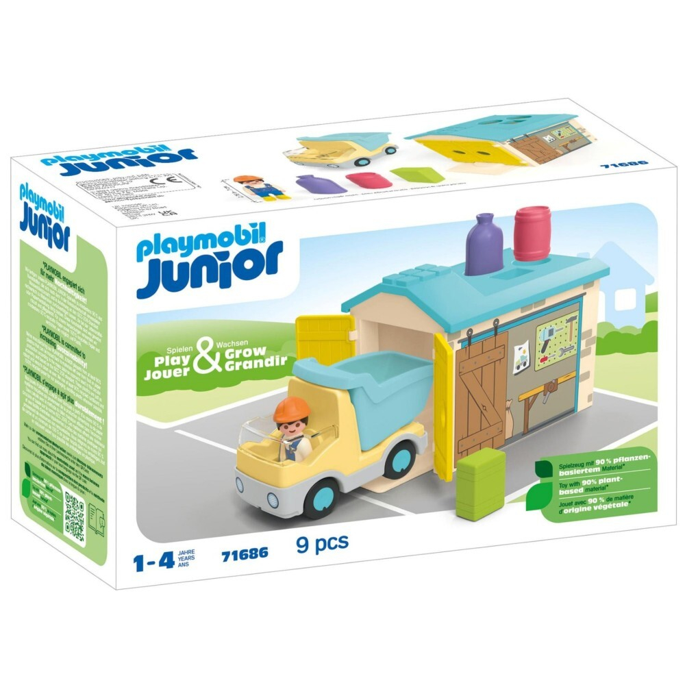 Playmobil - Юниорский грузовик с гаражом с функцией сортировщика 71686 / артикул   71686  / GTIN 4008789716866