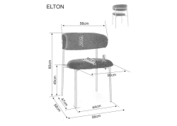 Стул SIGNAL ELTON D Noelle 30 бежевый/орех