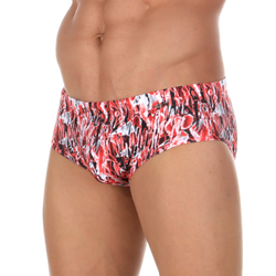 Мужские плавки белые с принтом DOREANSE 3809 Infinite fire