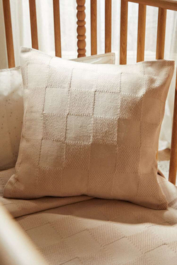 ZARA HOME ХЛОПКОВЫЙ ЧЕХОЛ НА ПОДУШКУ, РЫЖЕВАТО-КОРИЧНЕВЫЙ