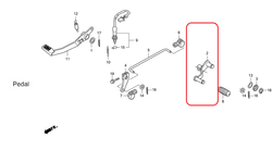 24701-KPP-T00. PEDAL COMP., GEAR CHANGE. Honda CBR125-150 (2012-2019)