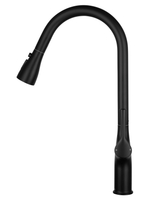 Смеситель для кухни с выдвижным изливом WONZON & WOGHAND, Черный матовый (WW-AE54123-MB)