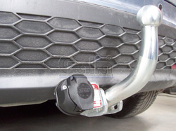 Оцинкованный фаркоп на Honda Civic хетчбек 5 дверей 2006-2012, 2 выхлопные трубы (без электрики), Galia H082C