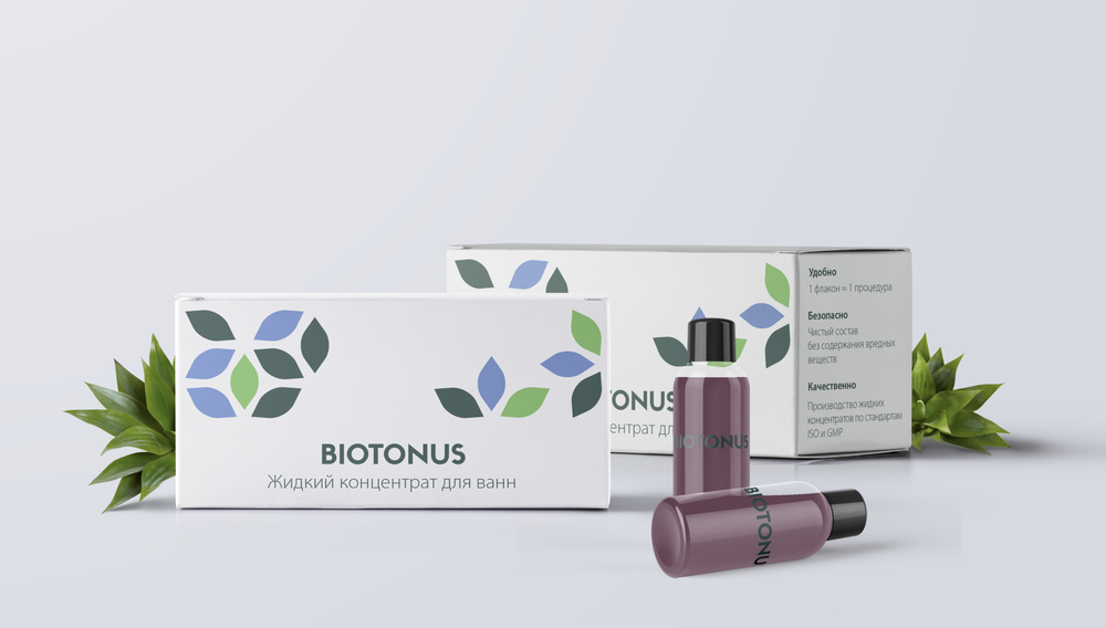Набор Жидкий концентрат для ванн BIOTONUS Пенно-солодковый 300 мл (10 флаконов по 30 мл в коробке)