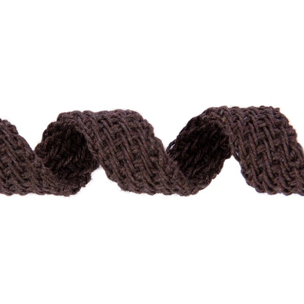 Шнур плоский, 10 мм, цв.коричневый