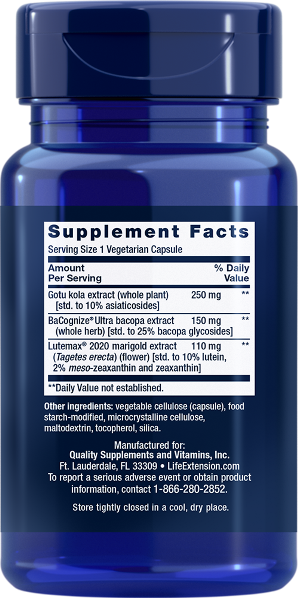 Quick Brain Nootropic 30 капсул Life Extension