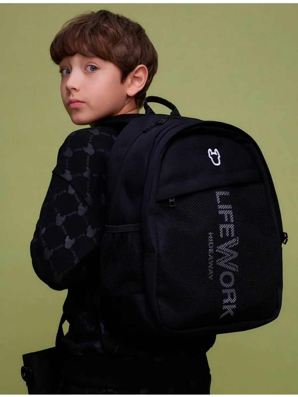 Рюкзак с карманом из сетки+ сумка с карманом из сетки с молнией