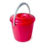 Ведро Соло 10л с крышкой красное С633ККРА (комплект 12 шт)