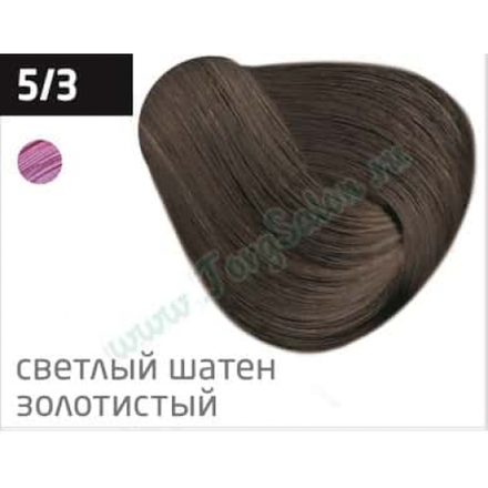 Перманентная крем-краска для волос «Светлый шатен золотистый» 5/3, Ollin Performance, 60 мл.