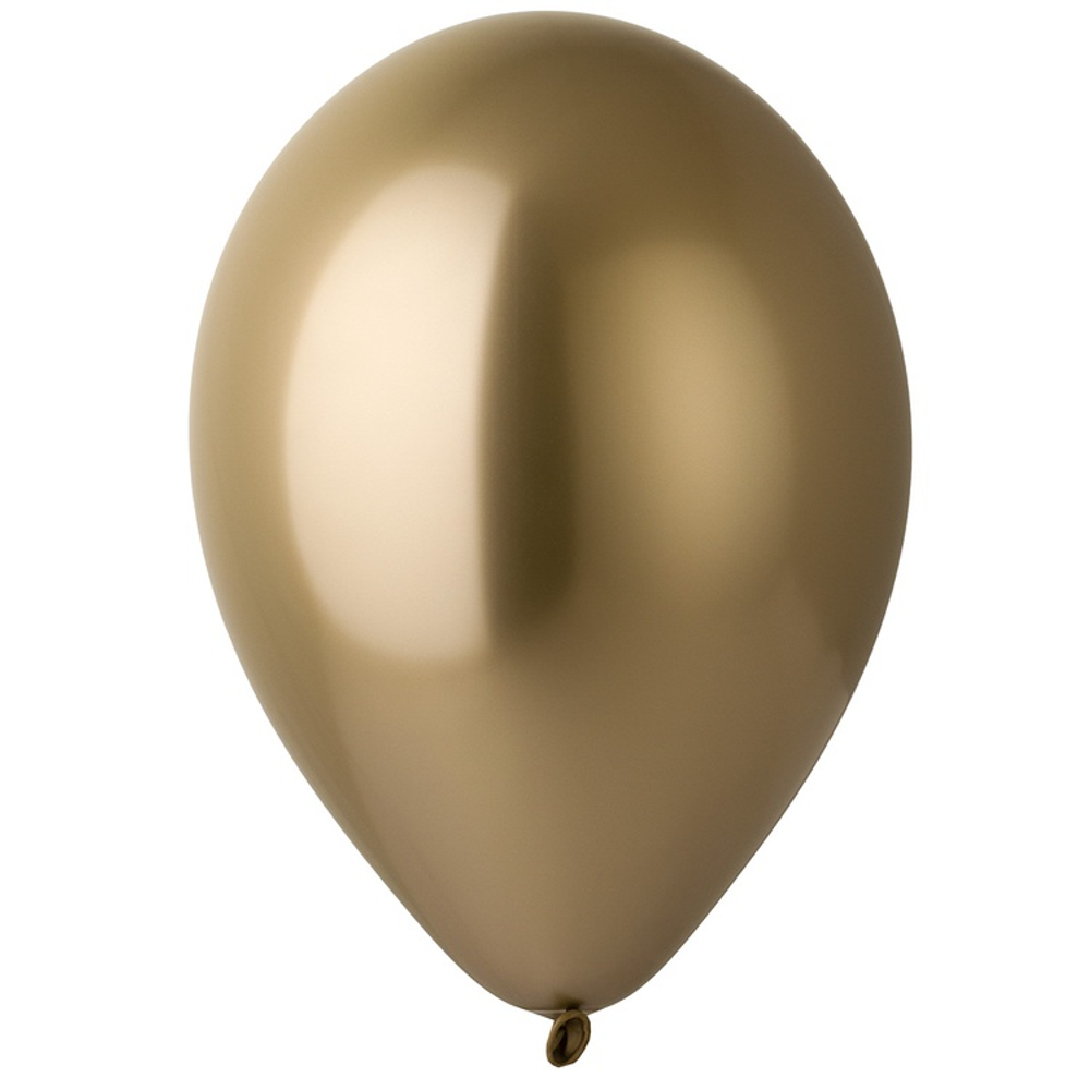 Шар латексный Хром 13 см (Золотой)