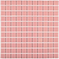 Мозаика стеклянная Pink glass/Розовое стекло (25х25) 300х300х4 мм