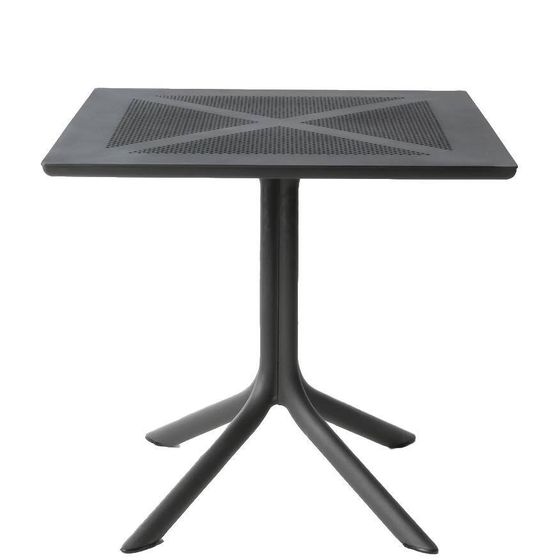 Пластиковый стол ClipX 80х80 см черный | NARDI | Италия