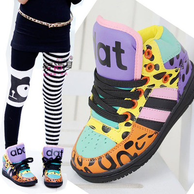 Хайтопы детские разноцветные со шнуровкой