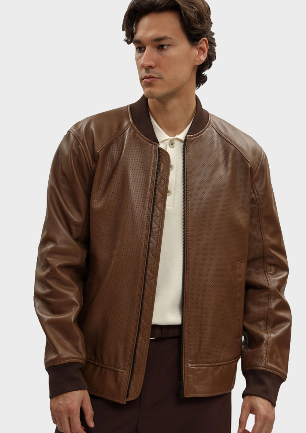 Куртка кожаная Strellson Vance Cornstalk