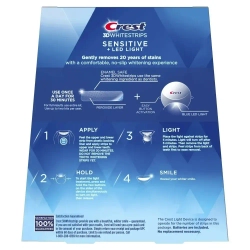 Отбеливающие полоски Crest 3D White Sensitive Plus LED Light