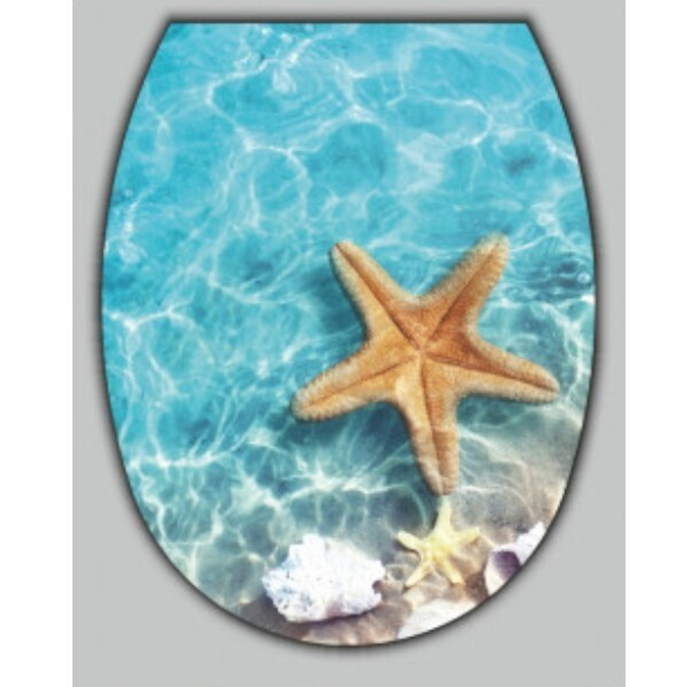 Сиденье для унитаза с детской накладкой "Океан LUX" с рисунком "Морская звезда"