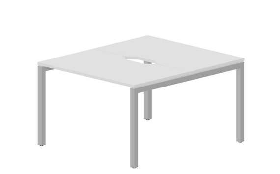 Составной стол Polo на 2 рабочих места 1180х1366х750мм (2 эргономичных выреза)