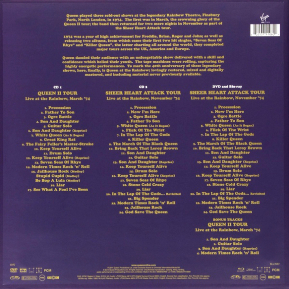 Queen / Live At The Rainbow '74 (Super Deluxe Edition)(2CD+DVD+Blu-ray)