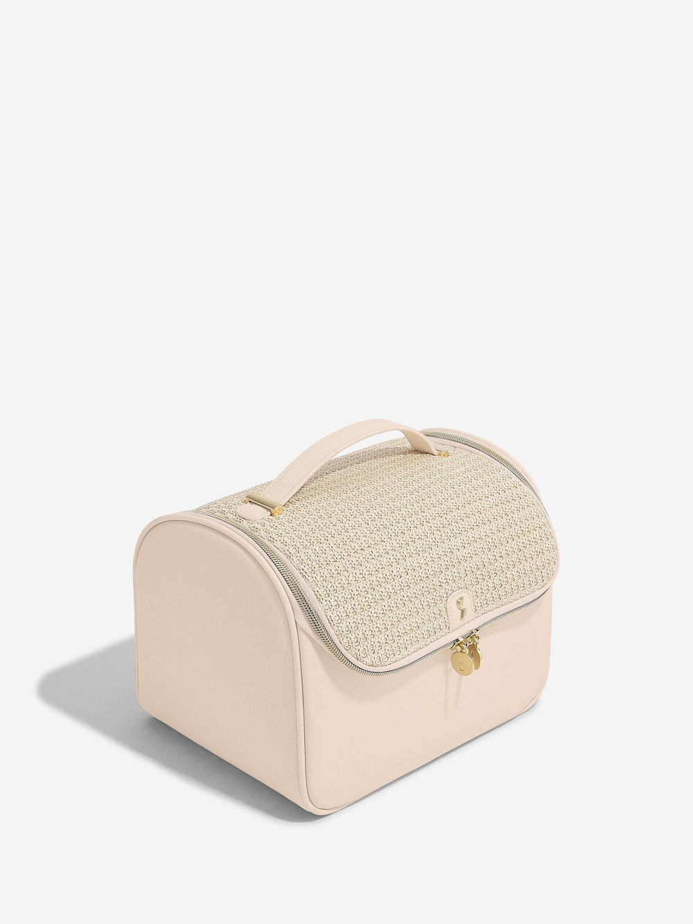Органайзер для косметики Stackers Large Cosmetic Case - Taupe Raffia (Зеркало / Taupe Raffia / бежевый / Taupe Raffia / 210 / 600)