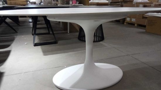 Стол AVOLA 180 MATT WHITE MARBLE SOLID CERAMIC / WHITE