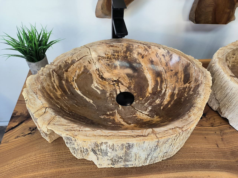 Раковина из окаменелого дерева OD-62102 56*47*15