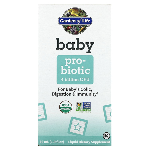 Garden of Life, Baby, Probiotic, пробиотик для детей, 4 млрд КОЕ, 56 мл (1,9 жидк. унций)