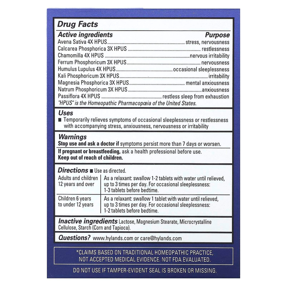 Hyland's Naturals, Calms Forté®, 100 таблеток