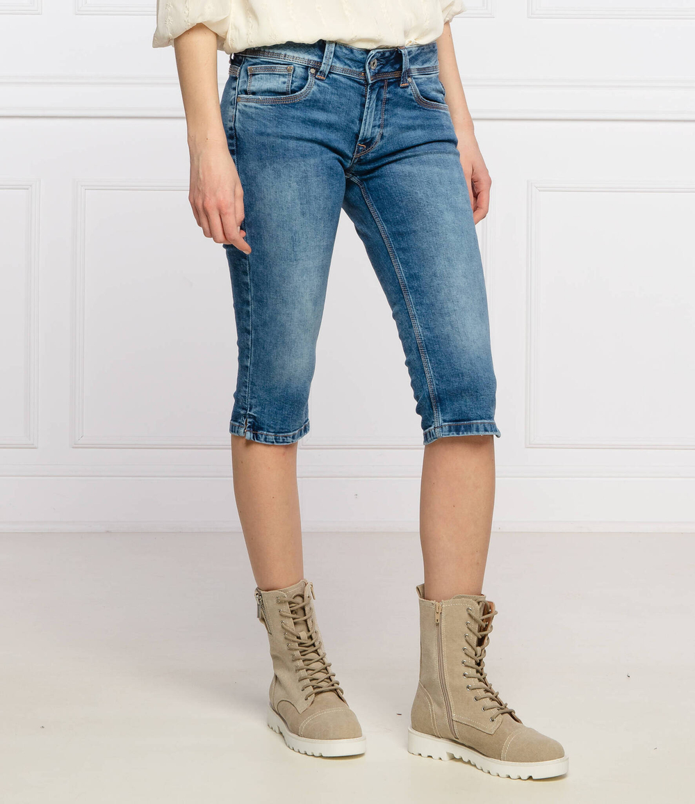шорты saturn crop Pepe Jeans London - голубой(PL800652HG9)