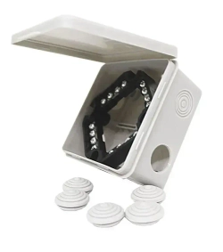 Коробка распределительная с клеммой 100х100х50 с 8 кабельными вводами IP54 1 шт.