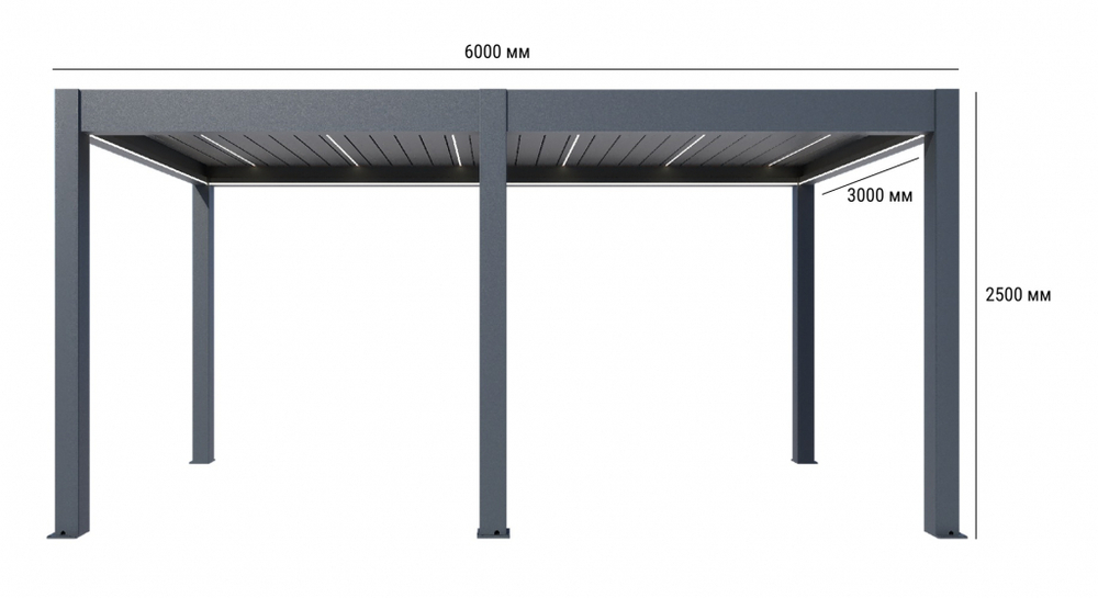Пергола моторизованная 3х6 м Tagliamento Pergola 120 Series