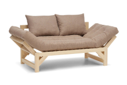 Диван кушетка Элиза, рогожка, светло-коричневый