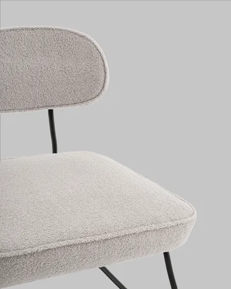 Лаунж-кресло Take, светло-серое букле